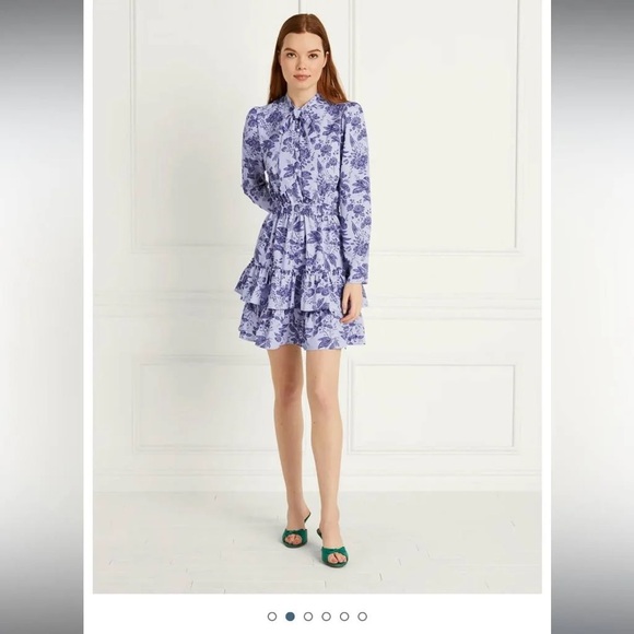 Hill House Home Talia Dress Lilac Tonal Crepe size XS - Picture 3 of 9